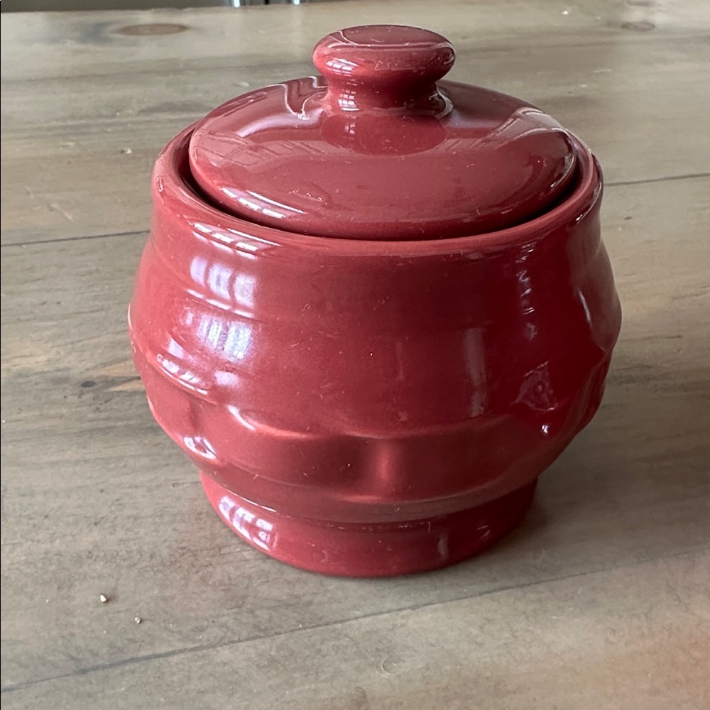 Longaberger Pottery Cream & Sugar Set - Picture 2 of 5